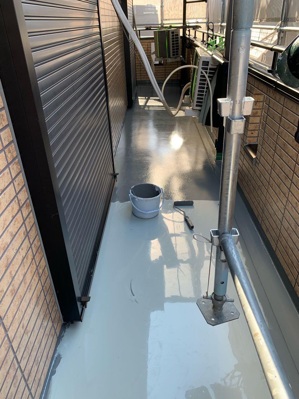 【防水工事】トップコート塗布