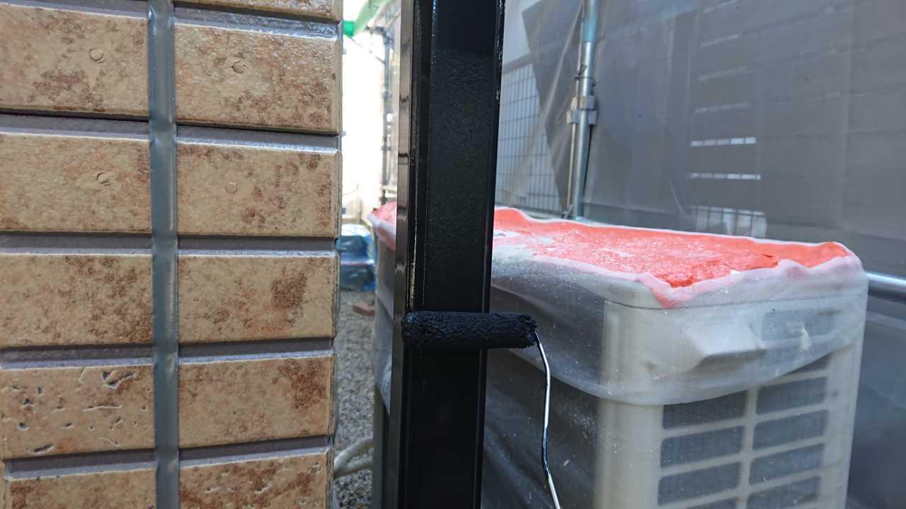 【雨樋塗装】上塗り