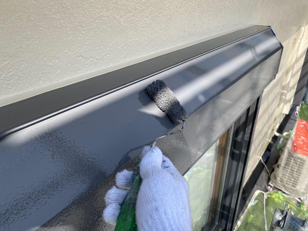 【シャッターボックス塗装】上塗り