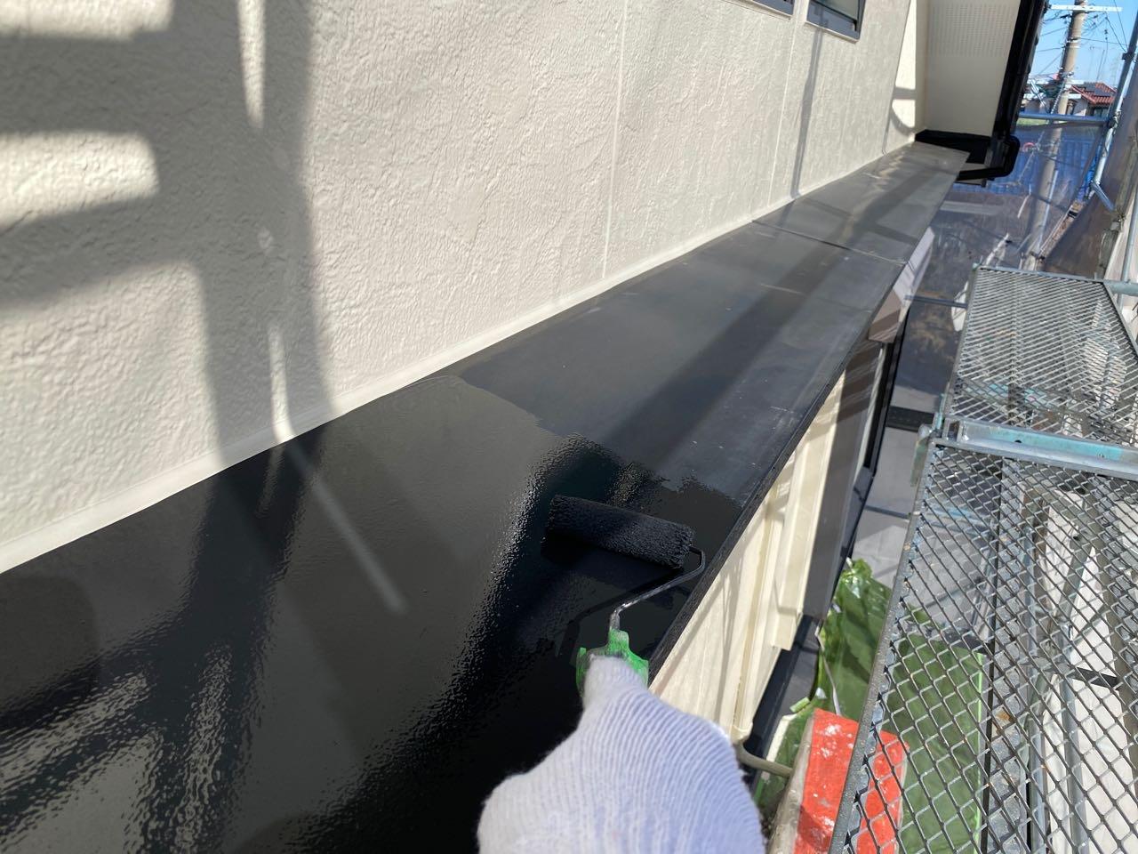 【庇塗装】下塗り