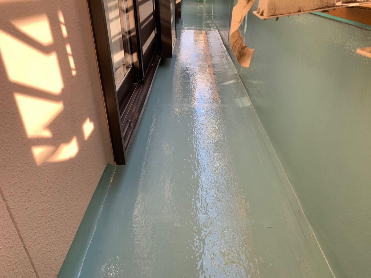 【防水工事】ウレタン防水塗布1回目