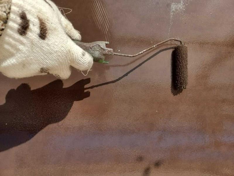 【庇塗装】上塗り