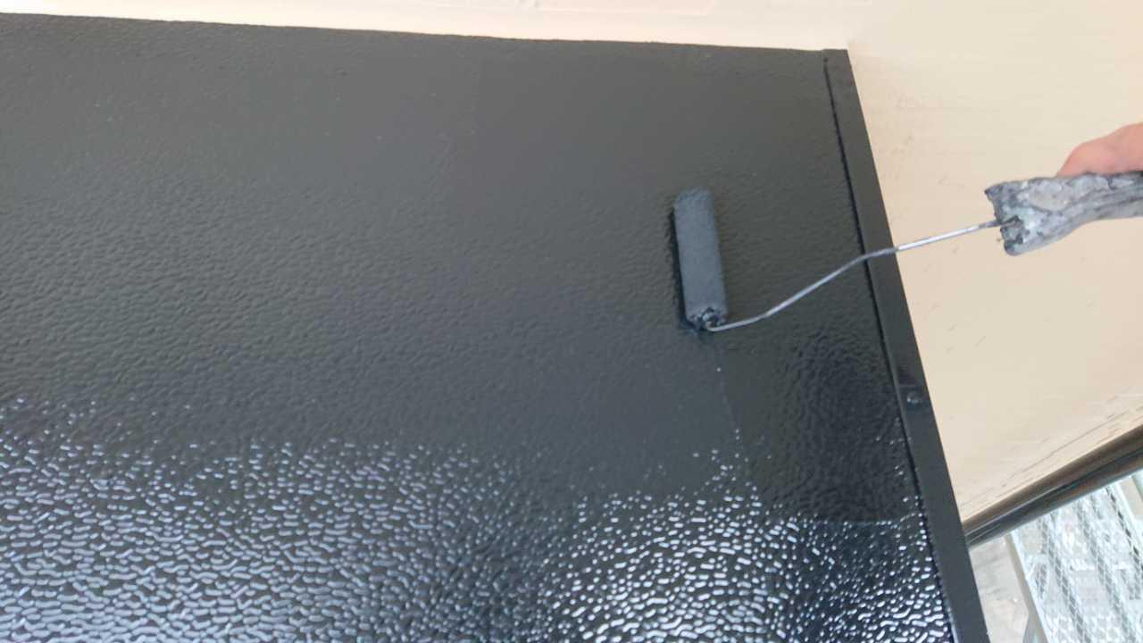 【庇塗装】上塗り