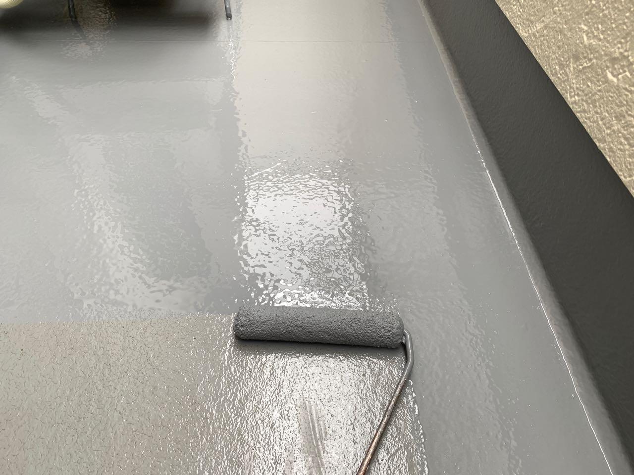 【防水工事】ウレタン防水塗布1回目