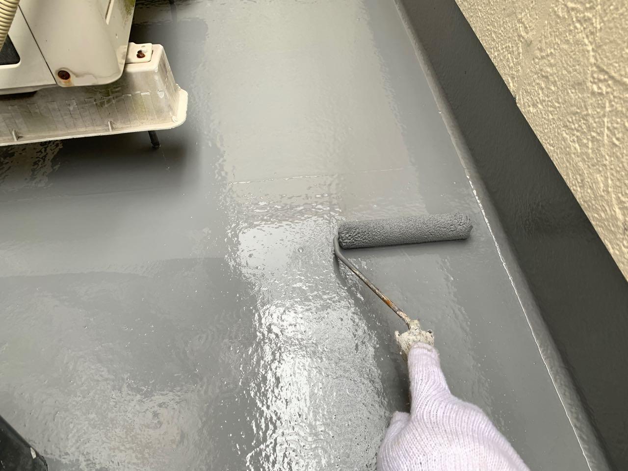 【防水工事】ウレタン防水塗布2回目