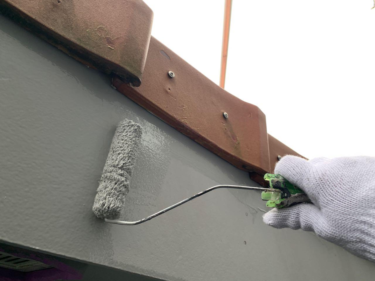 【破風・鼻隠し塗装】下塗り