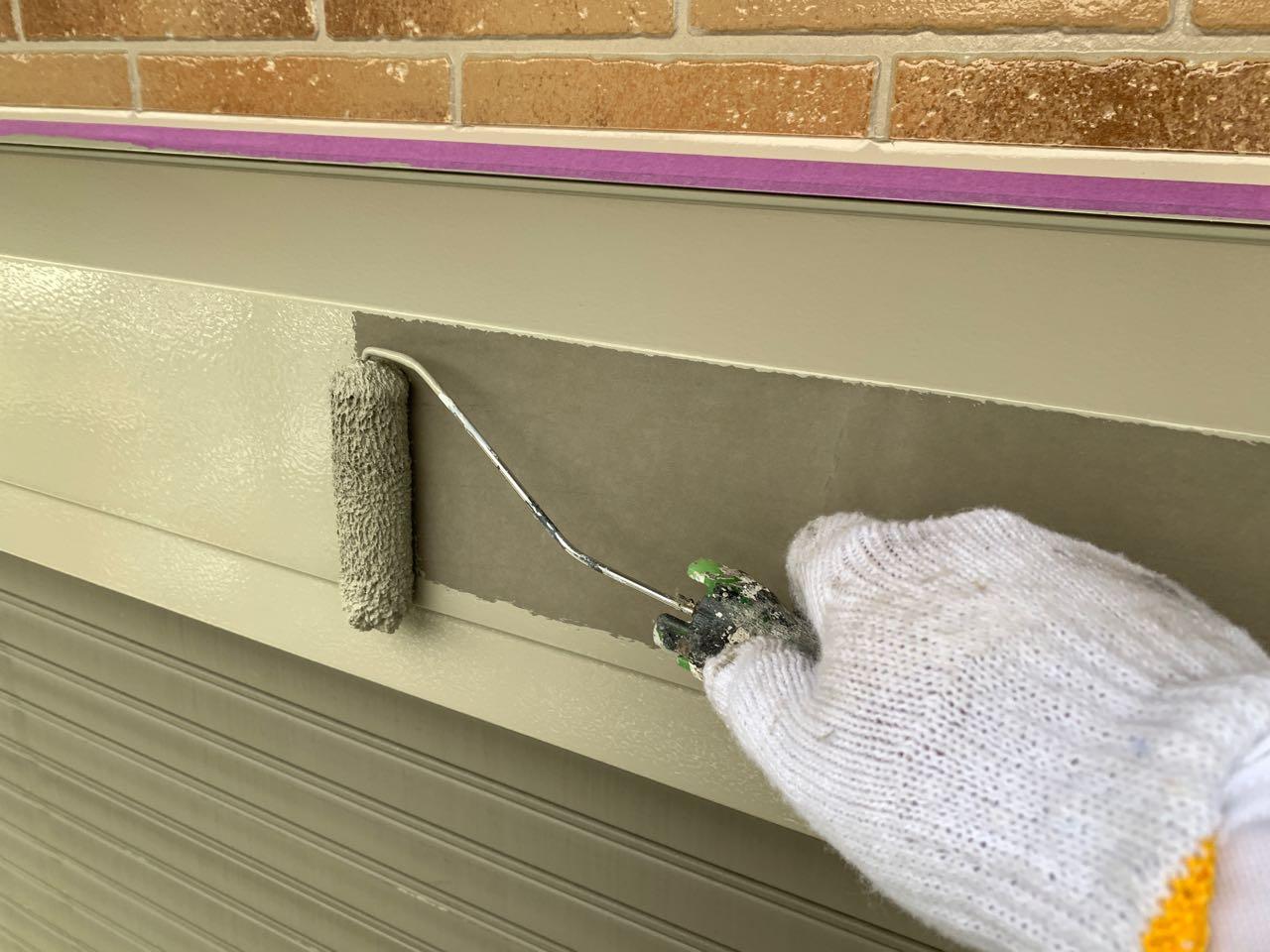 【シャッターボックス塗装】下塗り