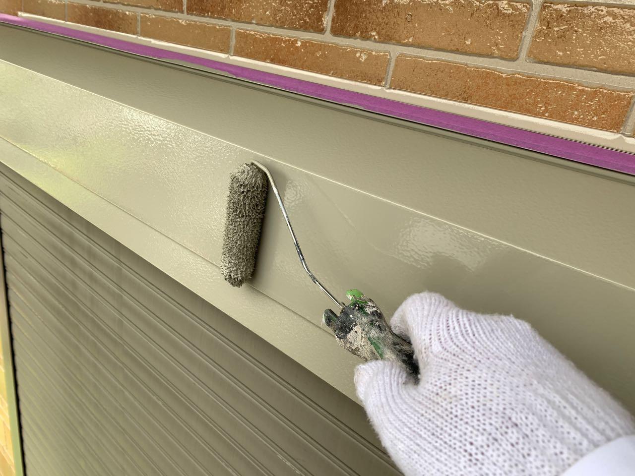 【シャッターボックス塗装】上塗り