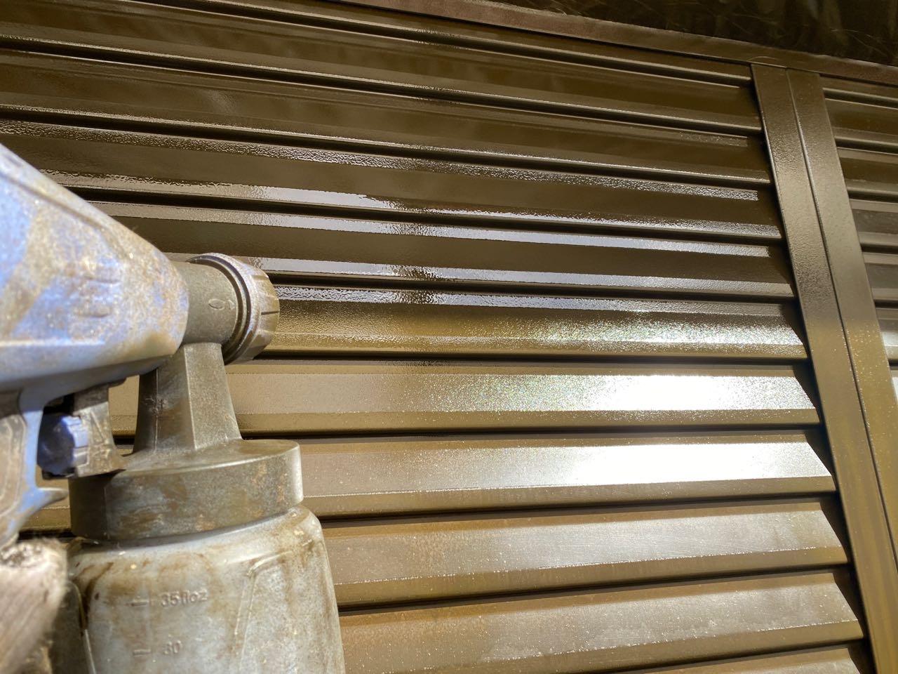 【雨戸塗装】上塗り