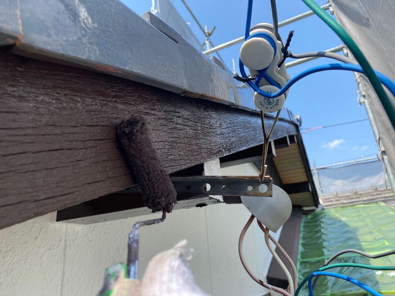 【破風・鼻隠し塗装】下塗り