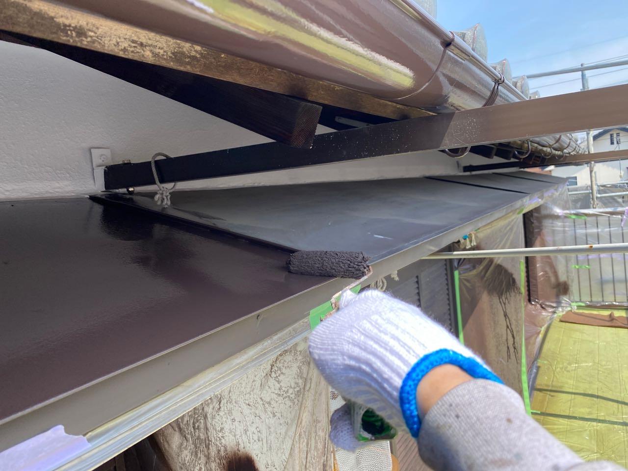 【庇塗装】下塗り