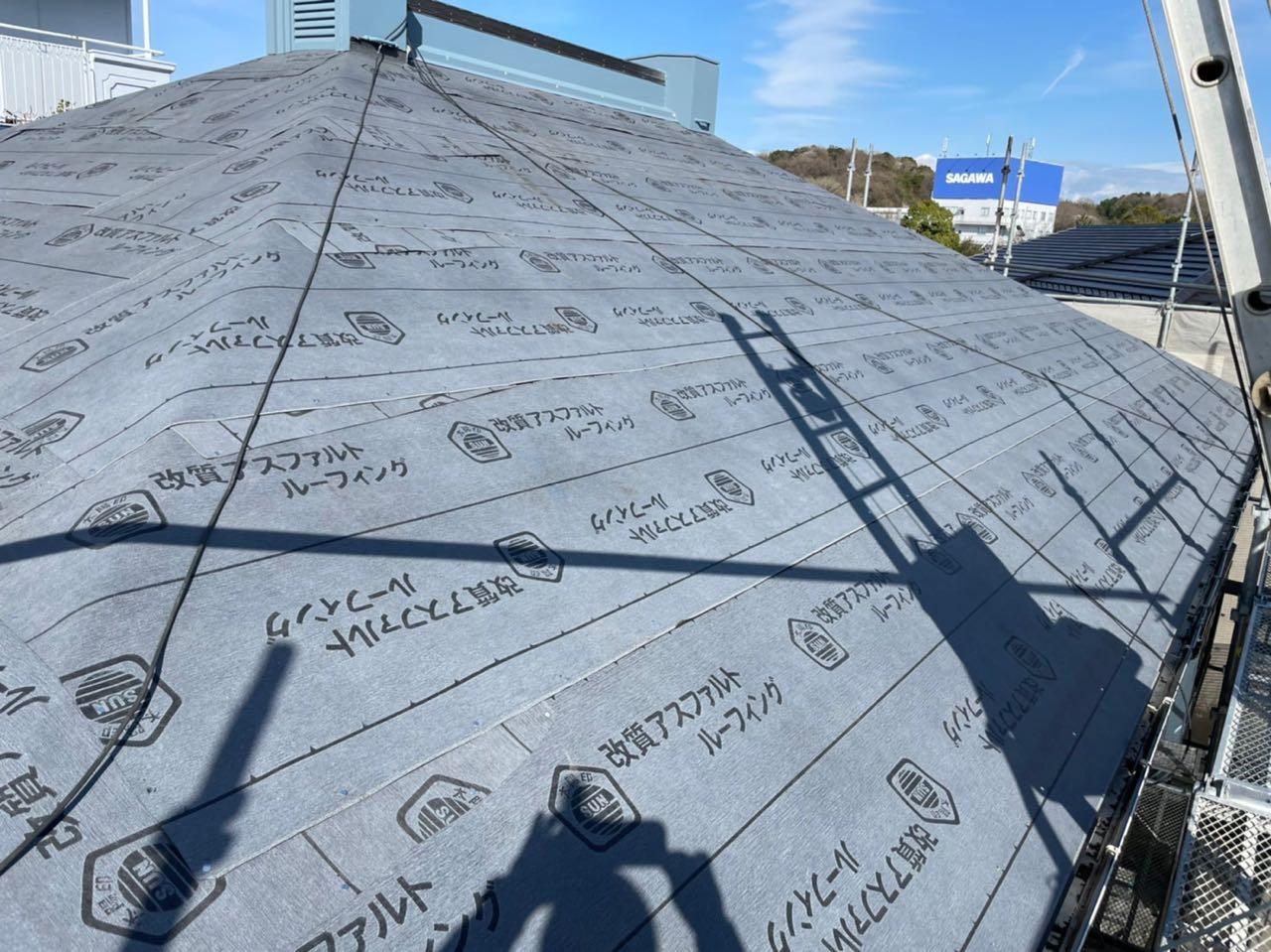 【屋根板金工事】ルーフィング