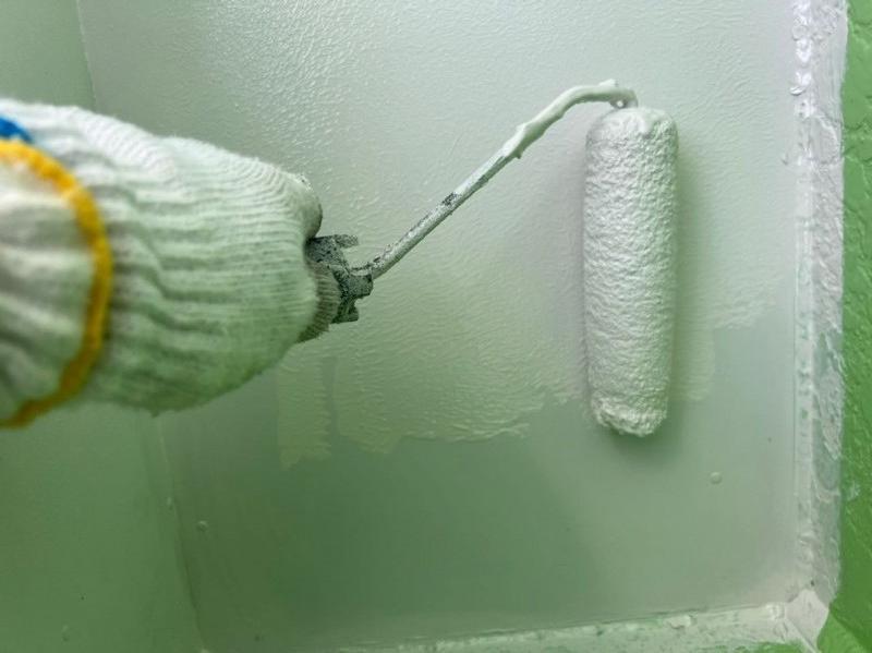 【軒天塗装】上塗り