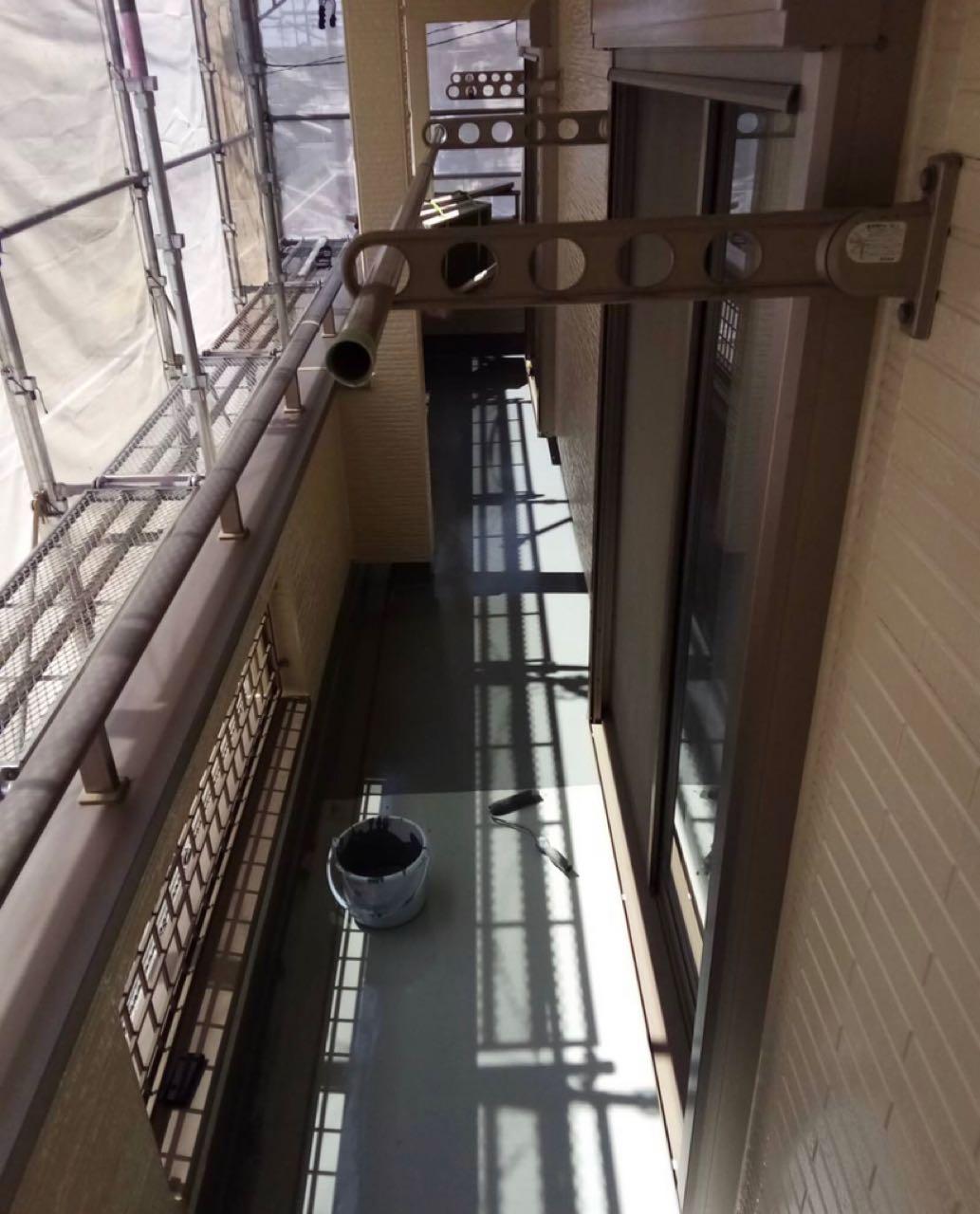 【防水工事】トップコート塗布