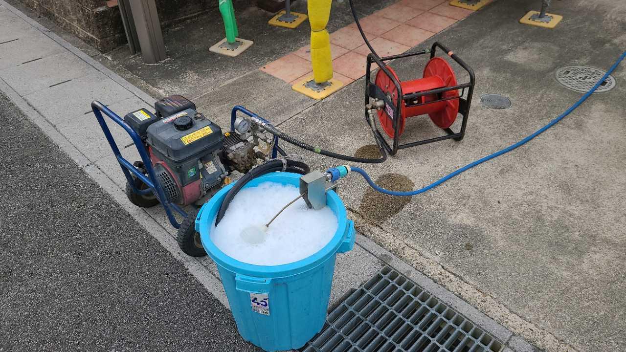 【バイオ洗剤準備】洗浄液攪拌