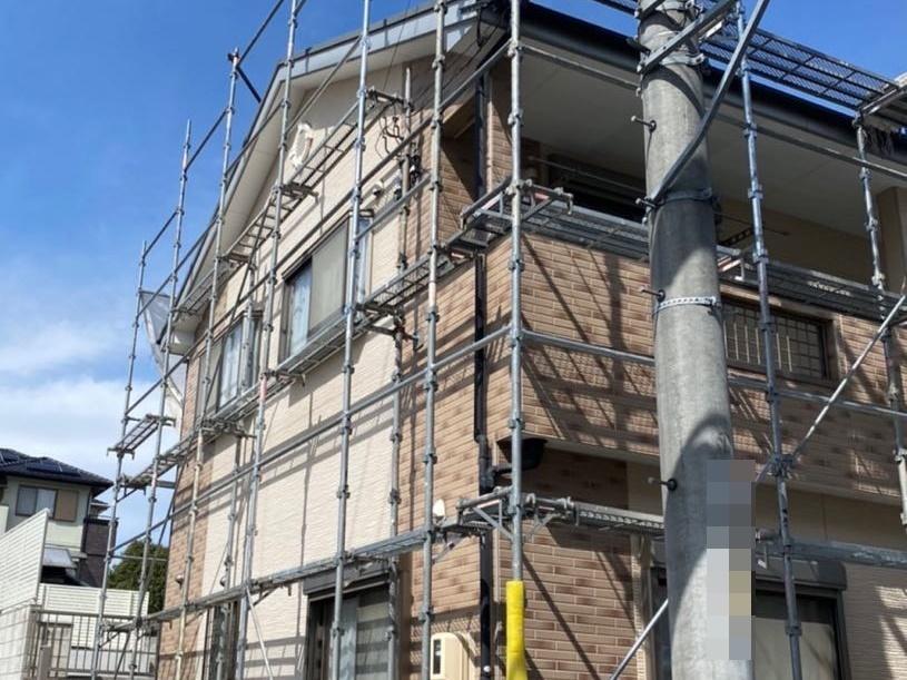 【足場設置工事】設置中