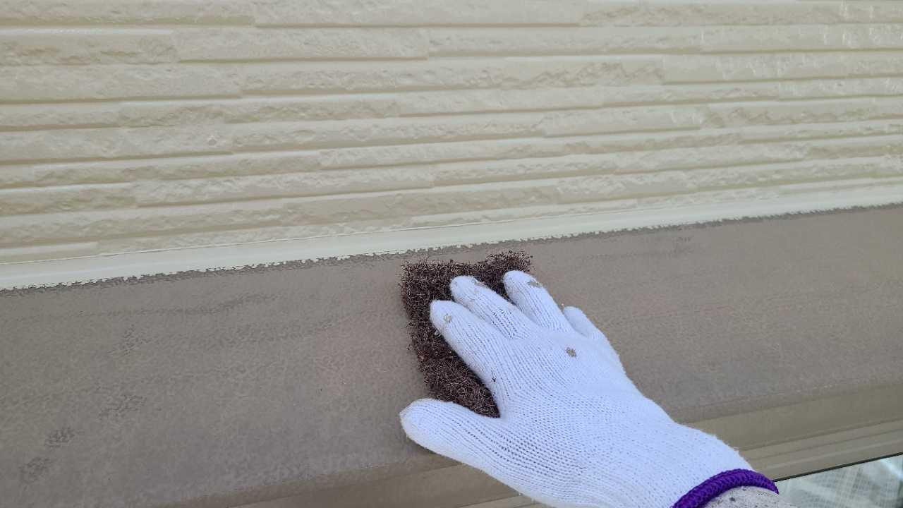 【庇塗装】ケレン作業