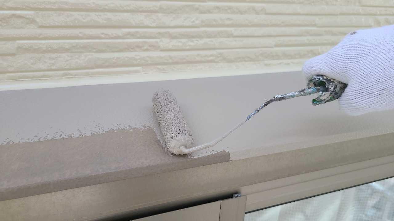 【庇塗装】下塗り