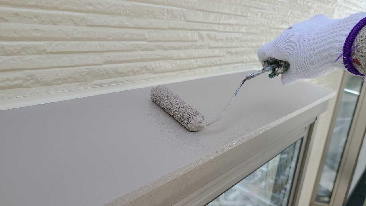 【庇塗装】上塗り