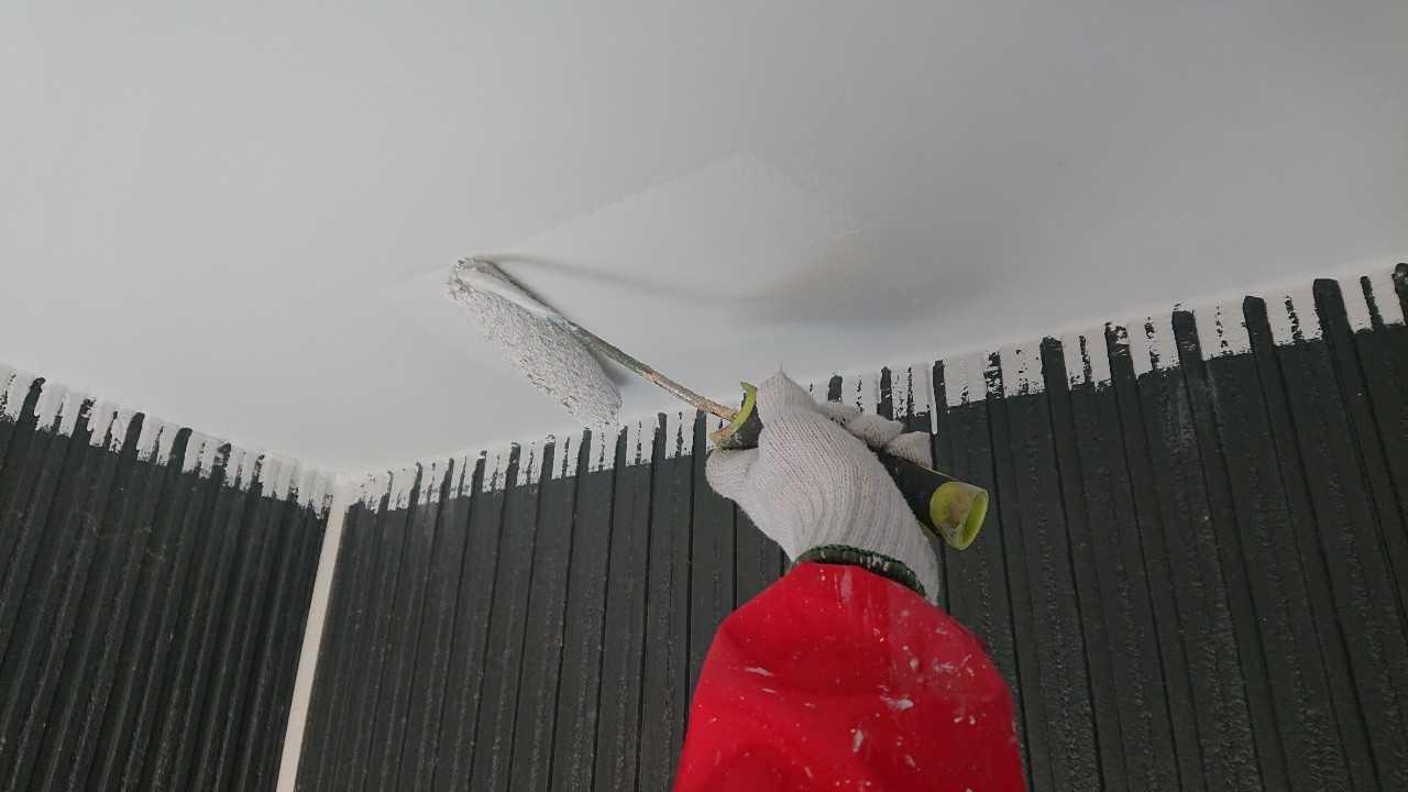 【軒天塗装】上塗り