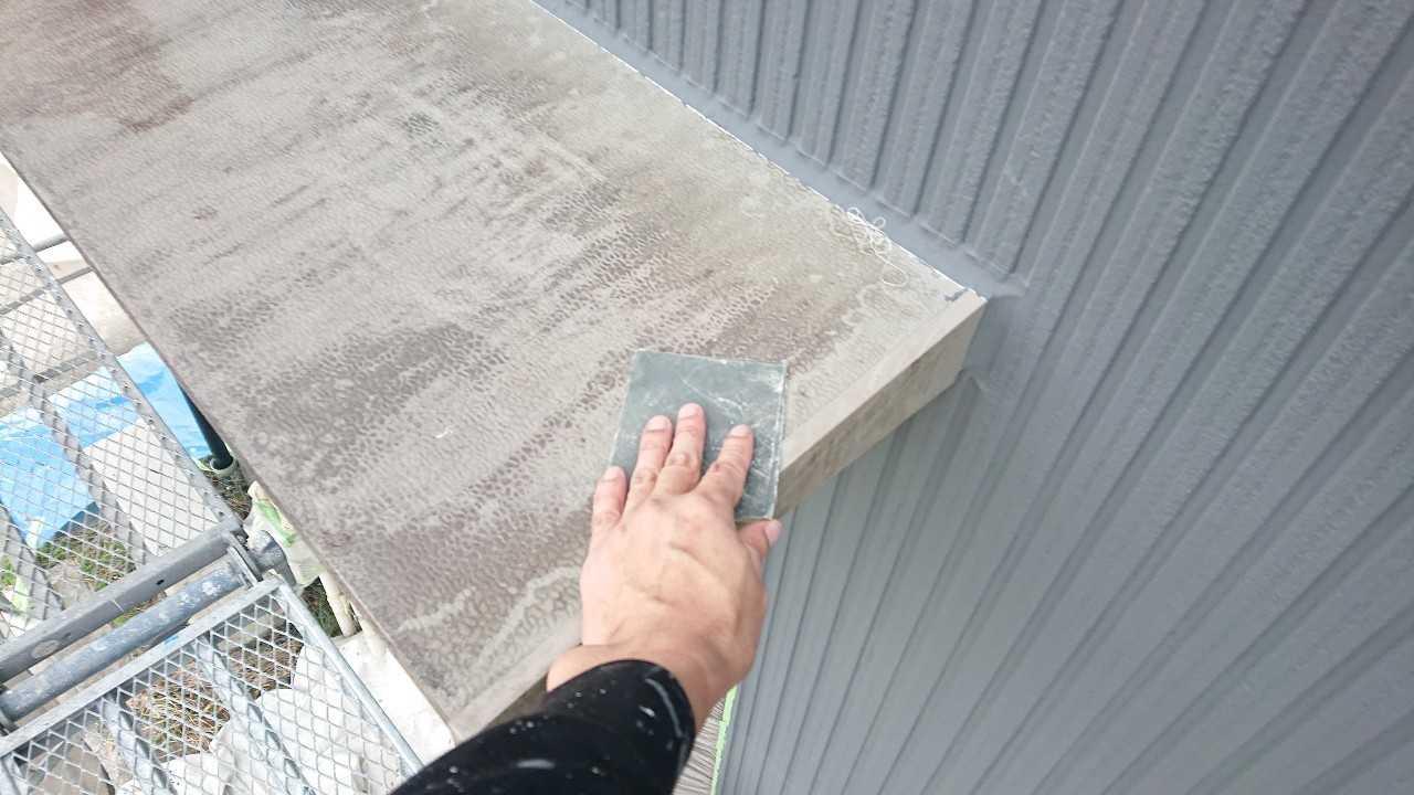 【庇塗装】ケレン作業