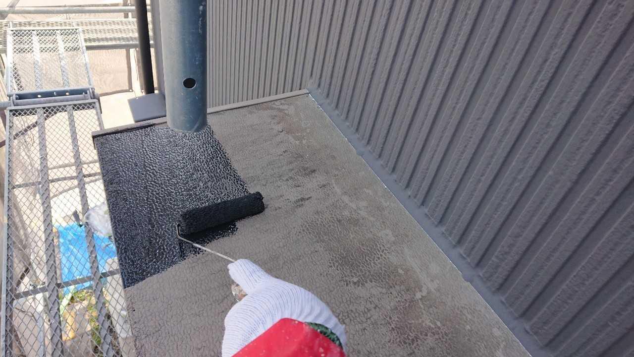 【庇塗装】下塗り