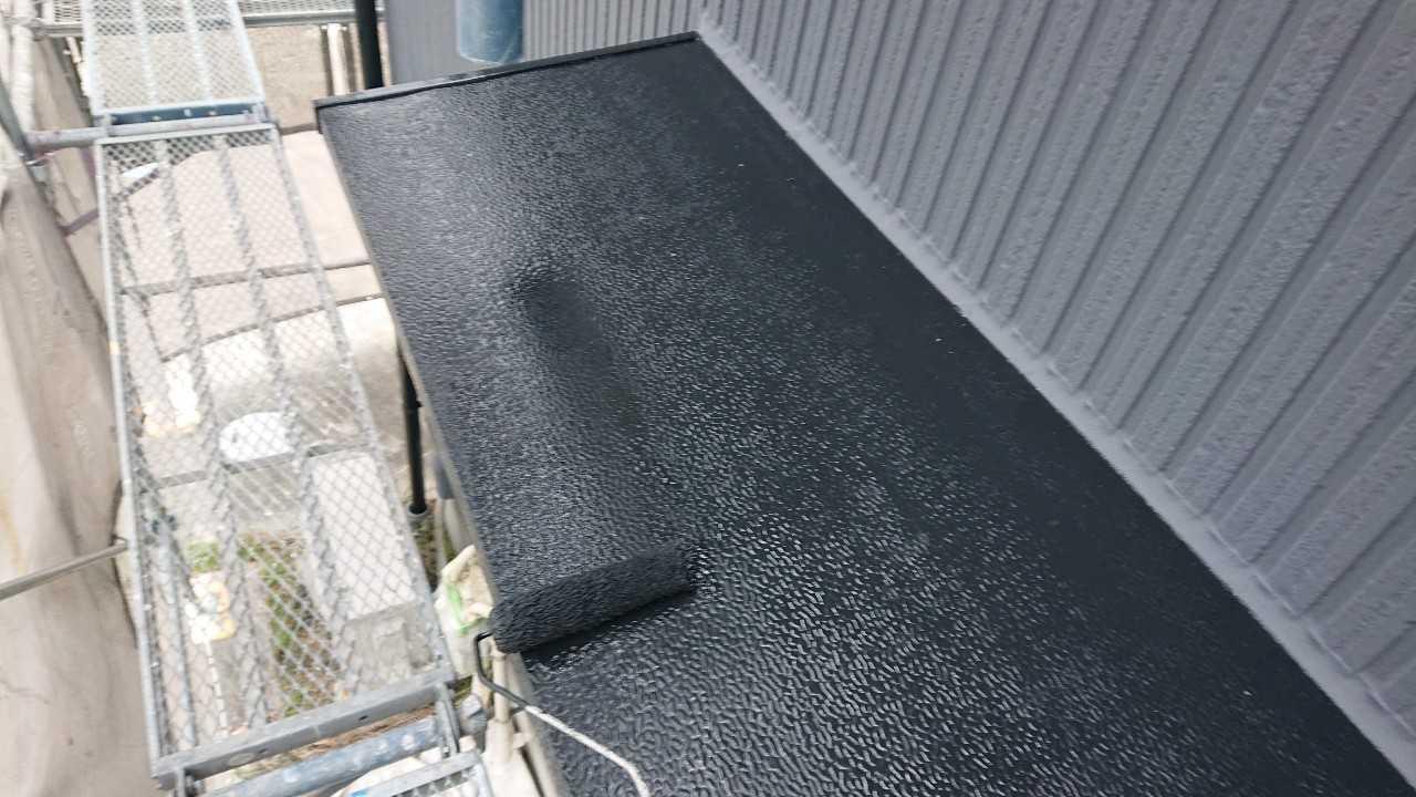 【庇塗装】上塗り