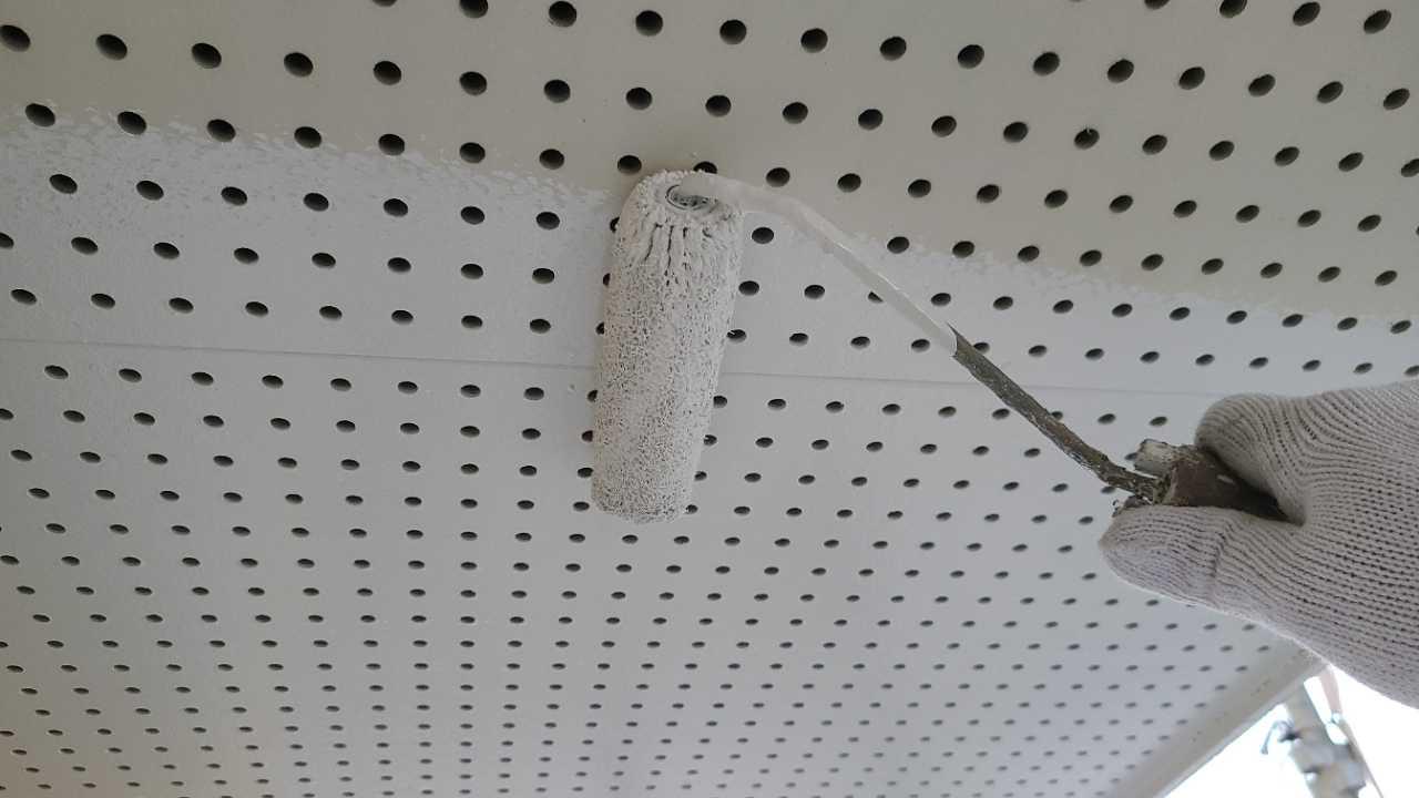 【軒天塗装】下塗り