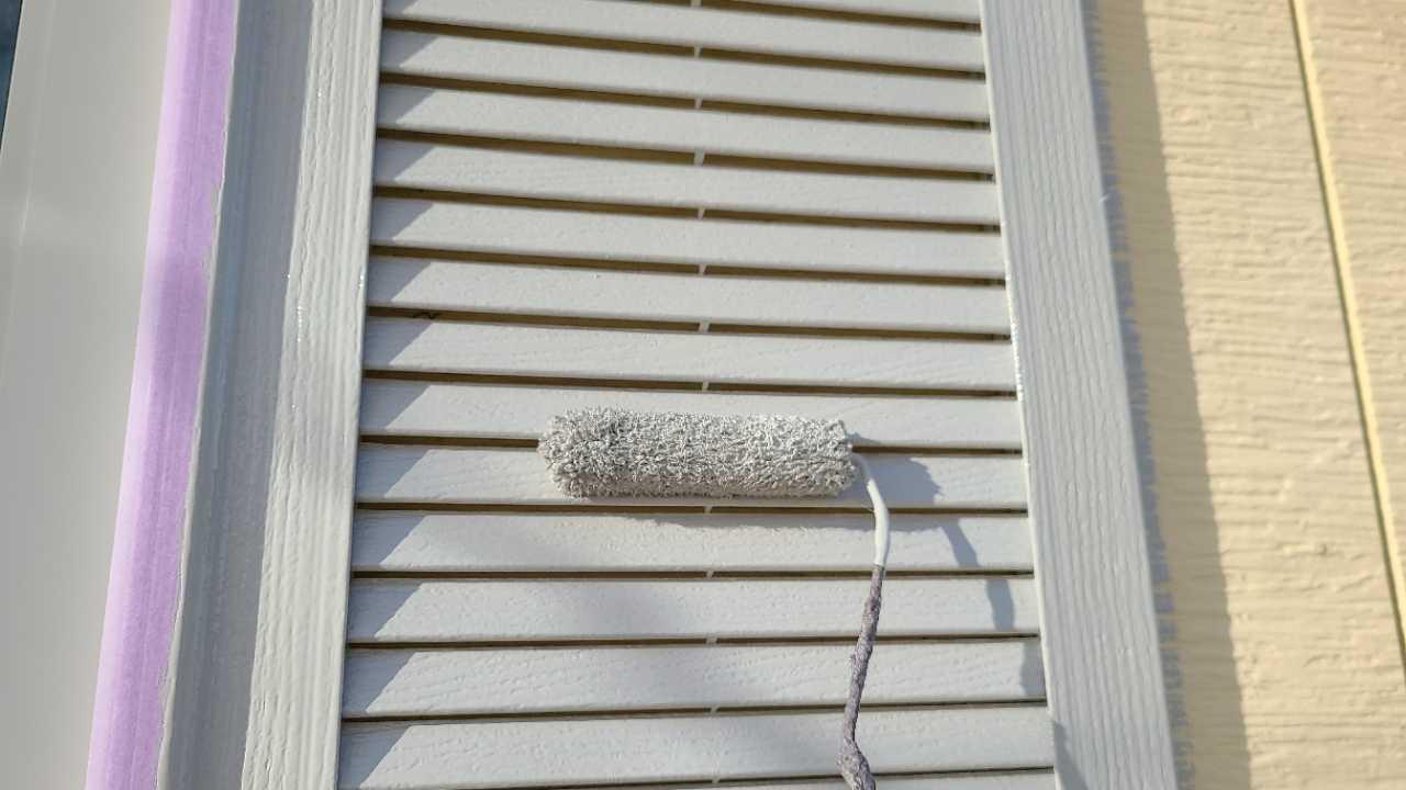 【雨戸塗装】上塗り