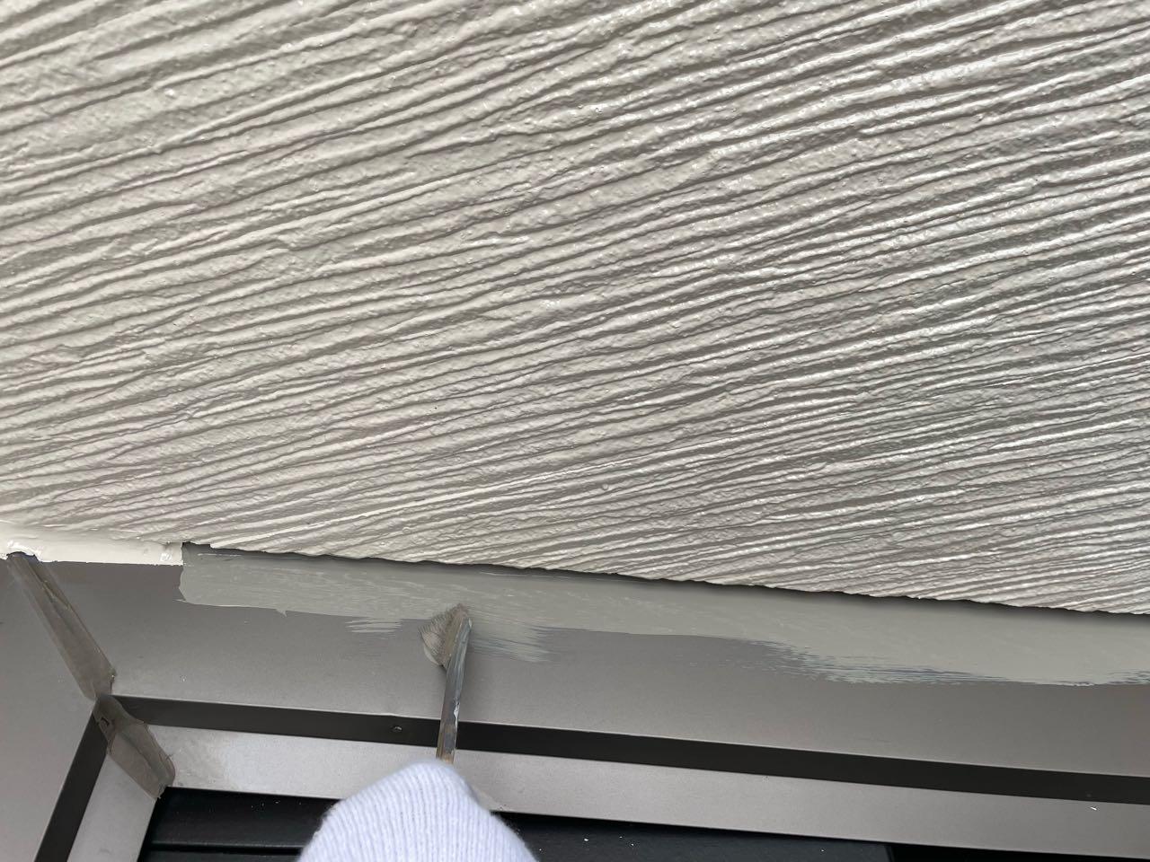 【屋根棟板金塗装】仕上げ塗装1回目