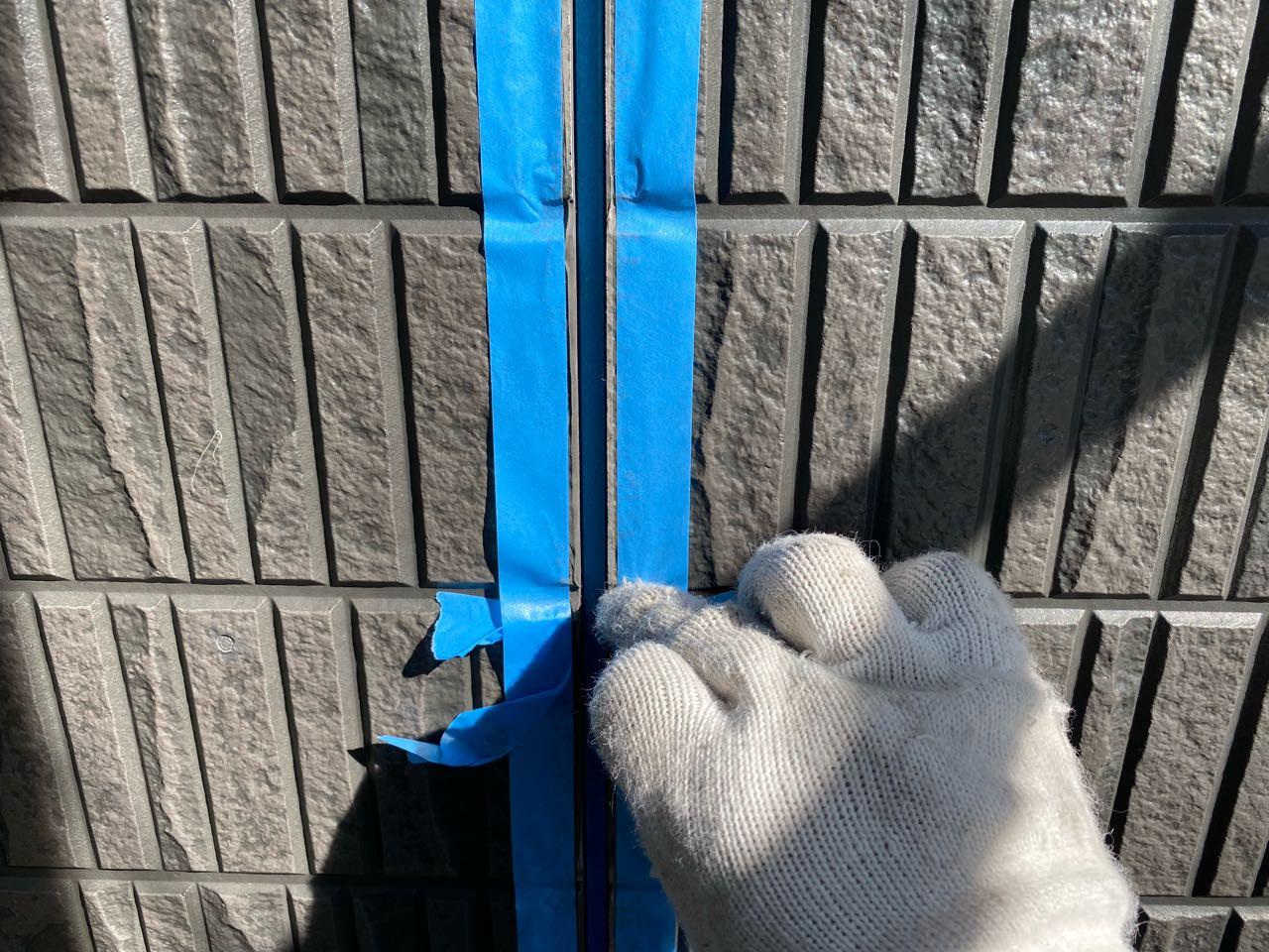 【シーリング工事】マスキング貼り