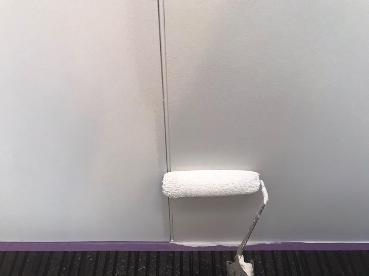 【軒天塗装】下塗り