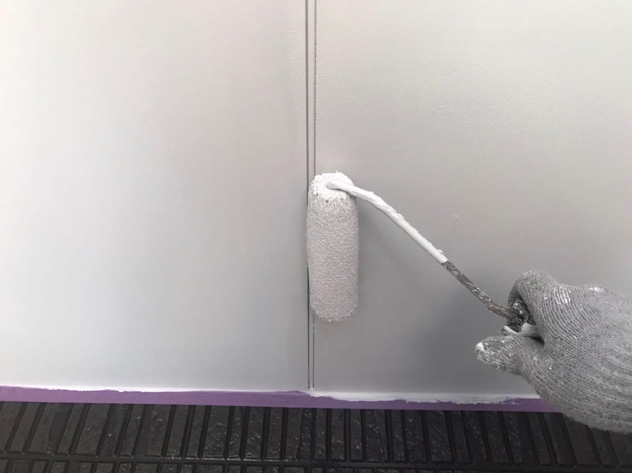 【軒天塗装】上塗り