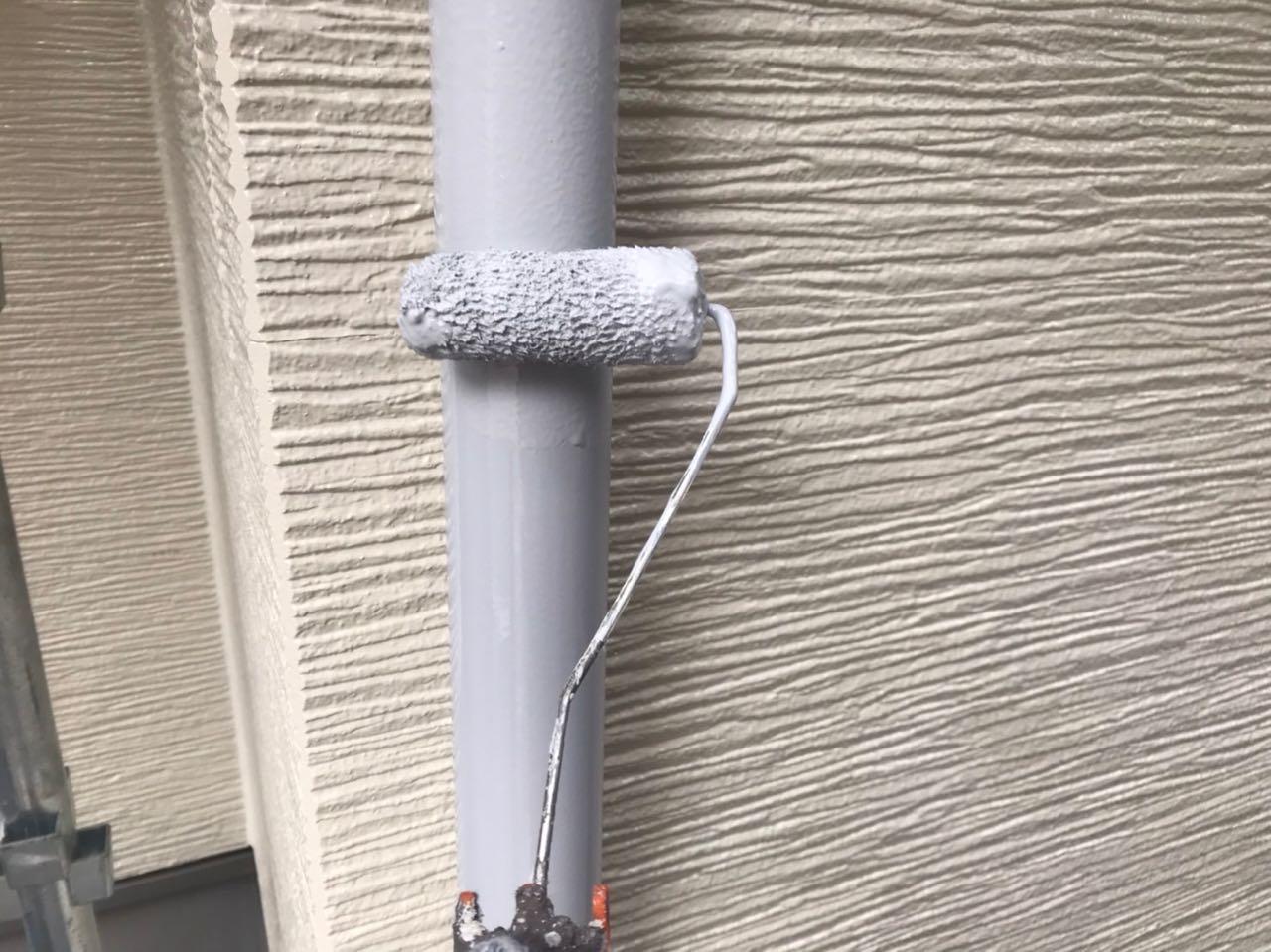 【雨樋塗装】上塗り