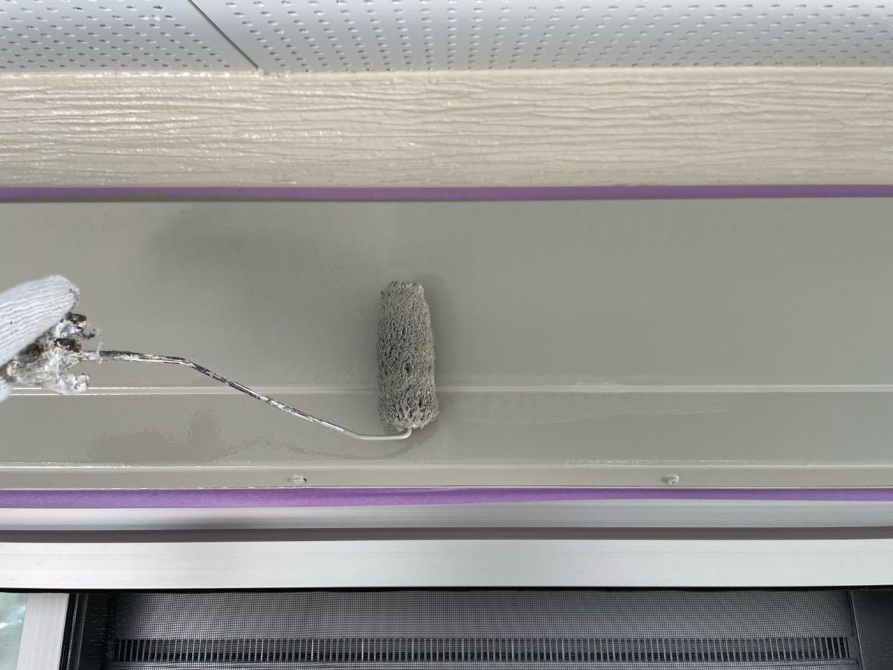 【シャッターボックス塗装】上塗り