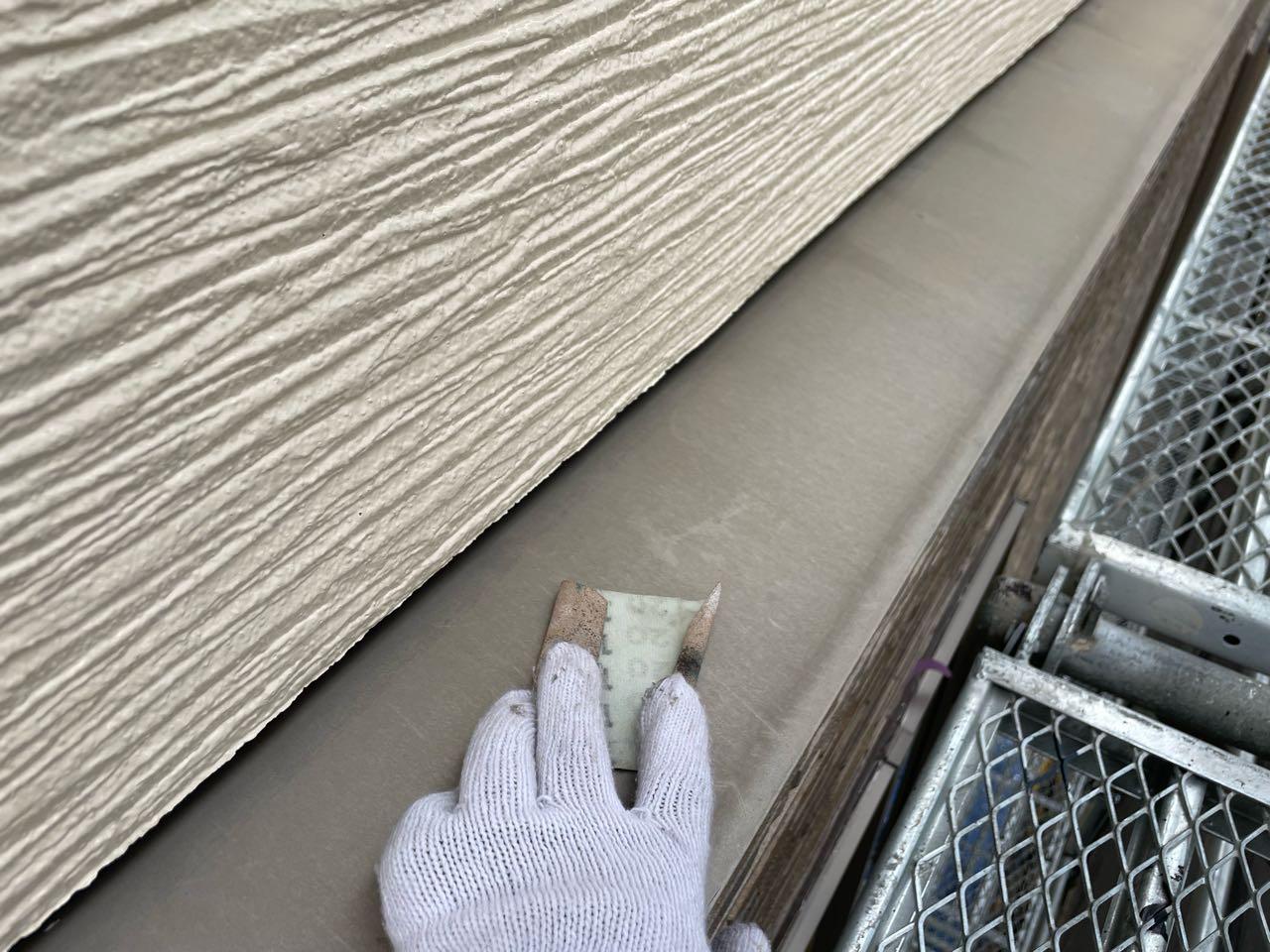 【庇塗装】ケレン作業