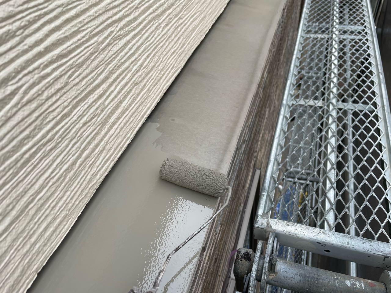 【庇塗装】下塗り