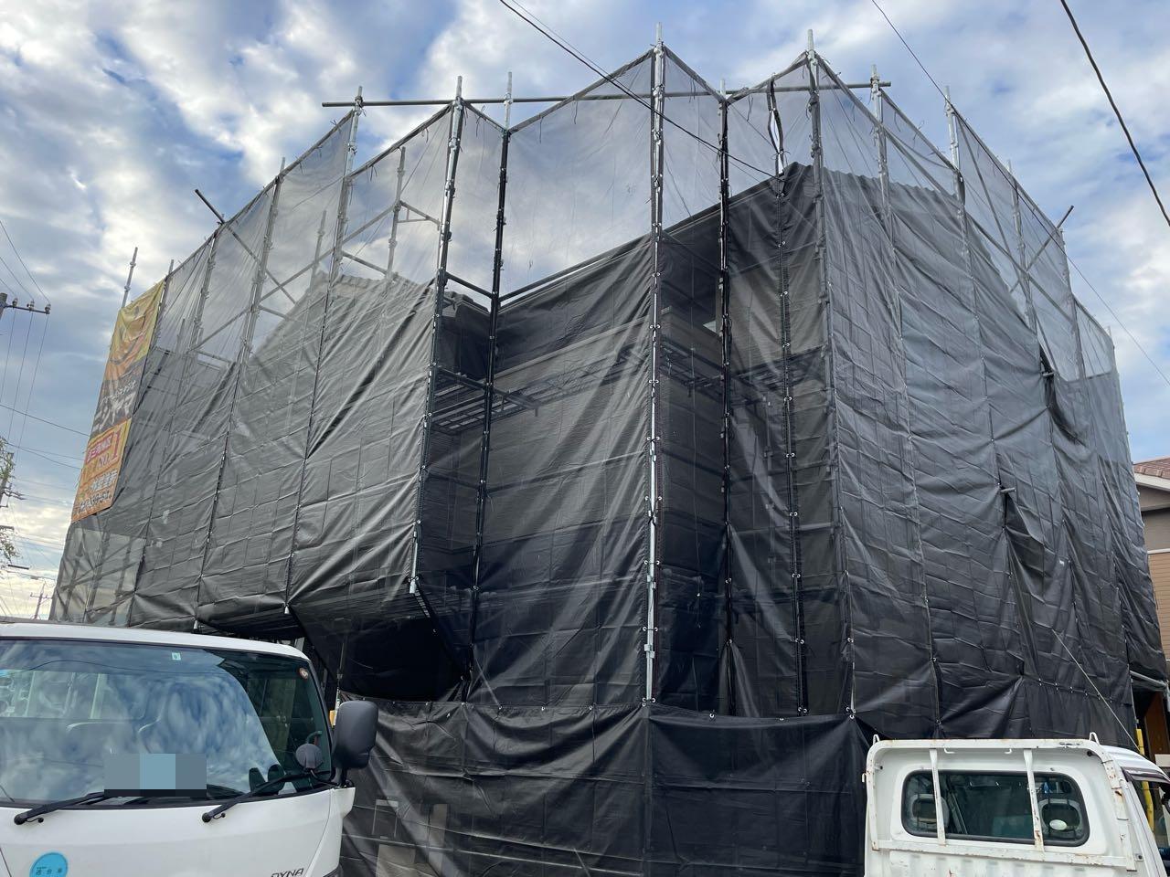 【足場設置工事】完了全景