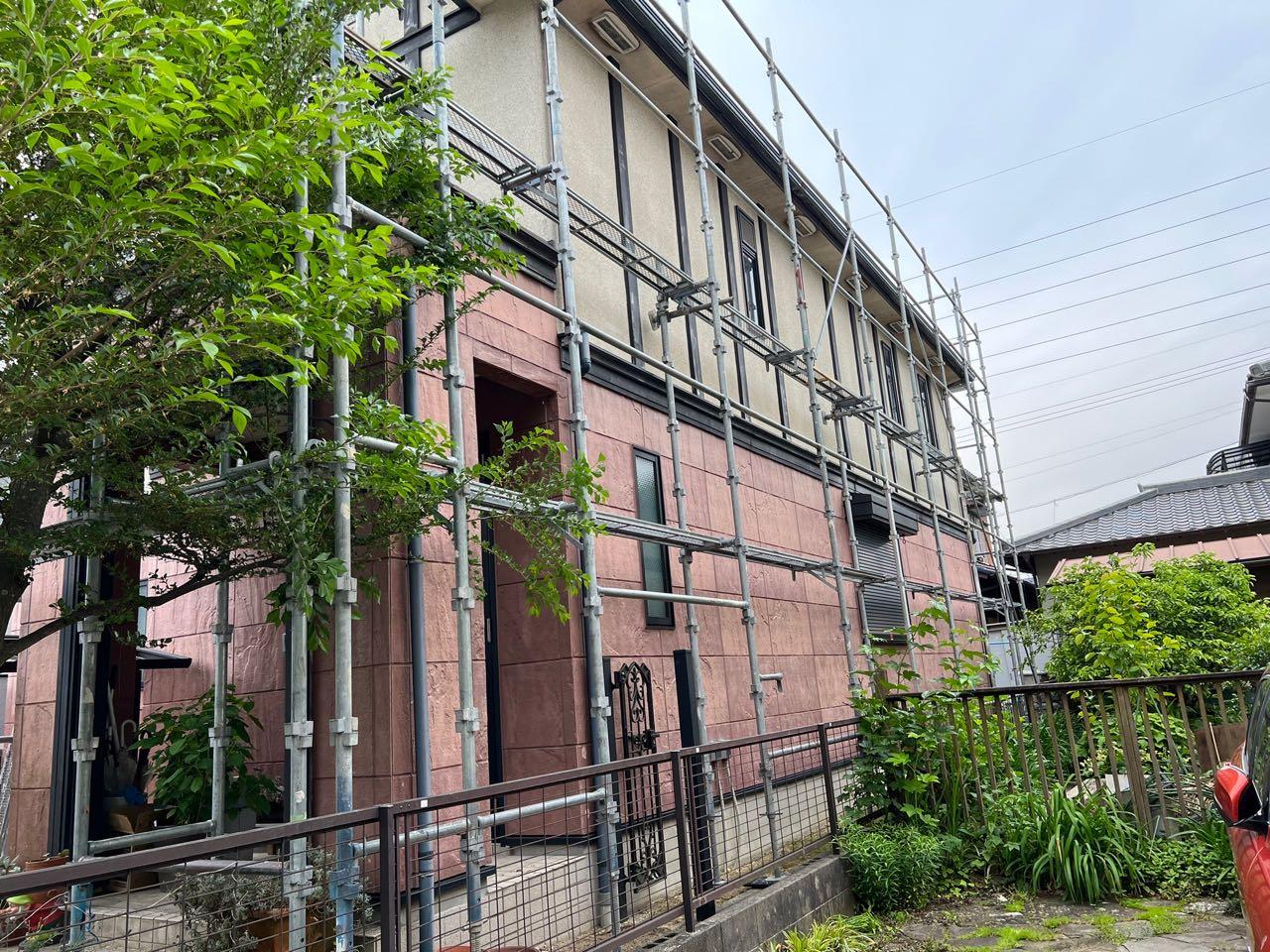 【足場設置工事】設置中