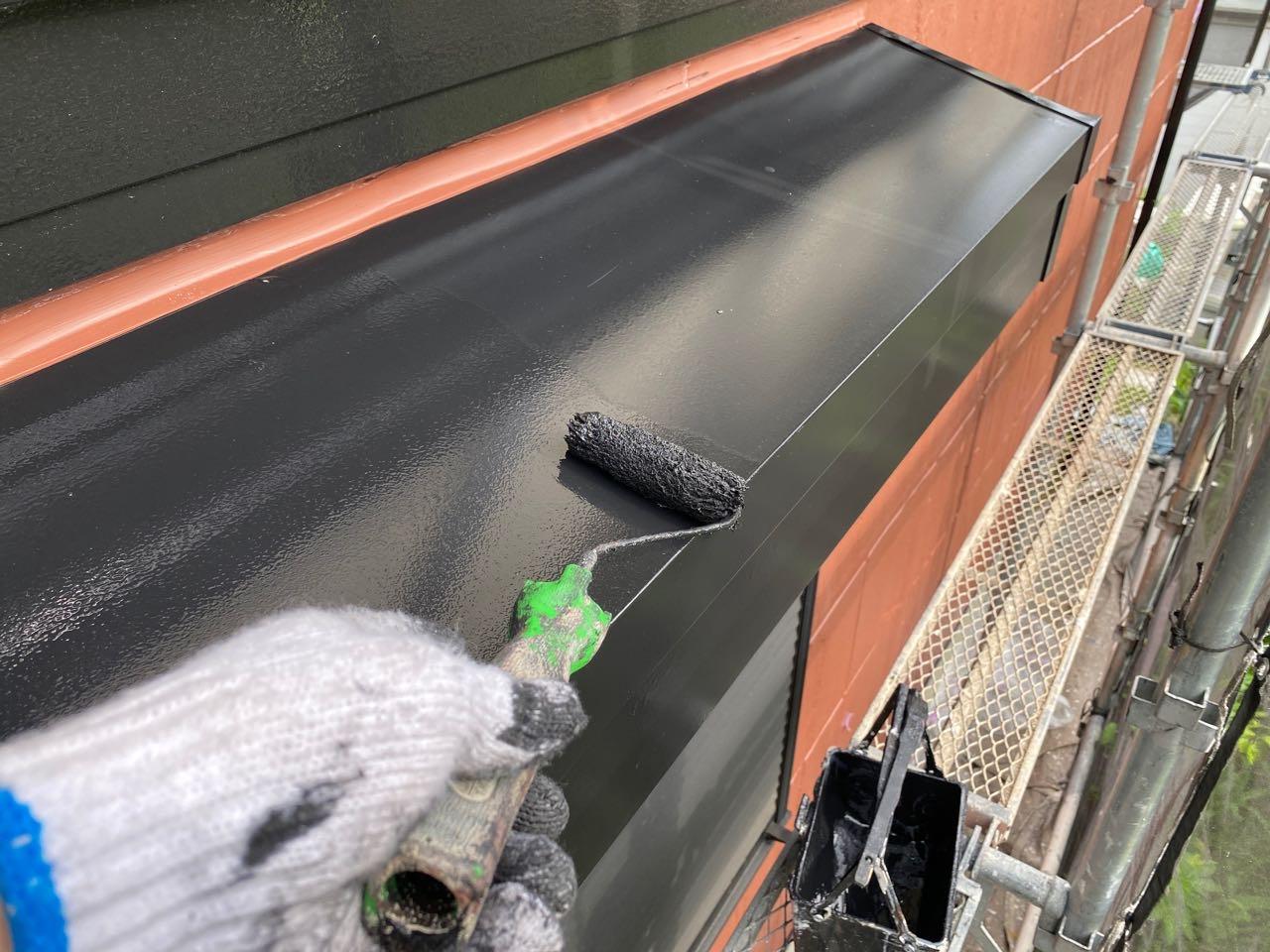 【シャッターボックス塗装】上塗り