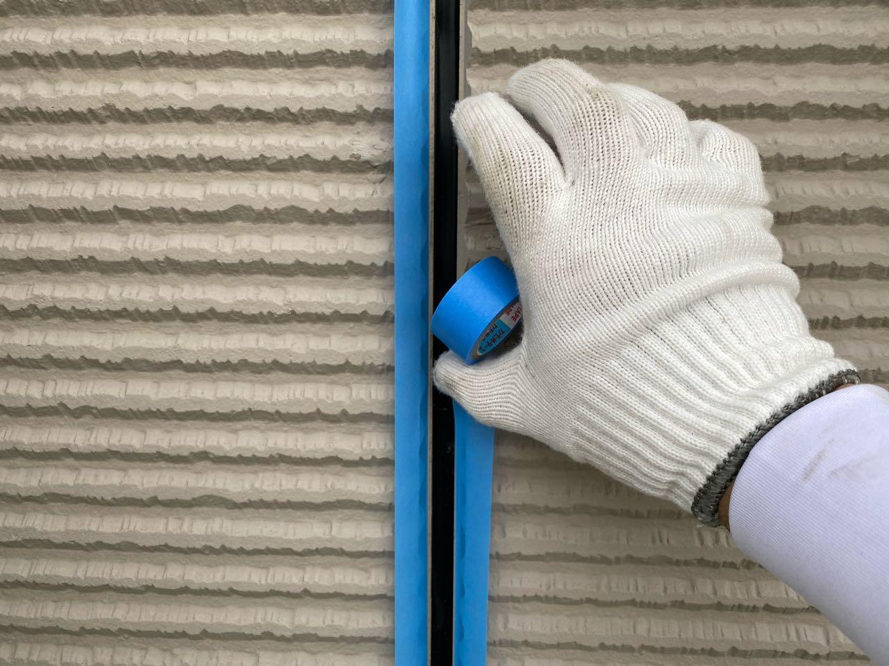 【シーリング工事】マスキング貼り