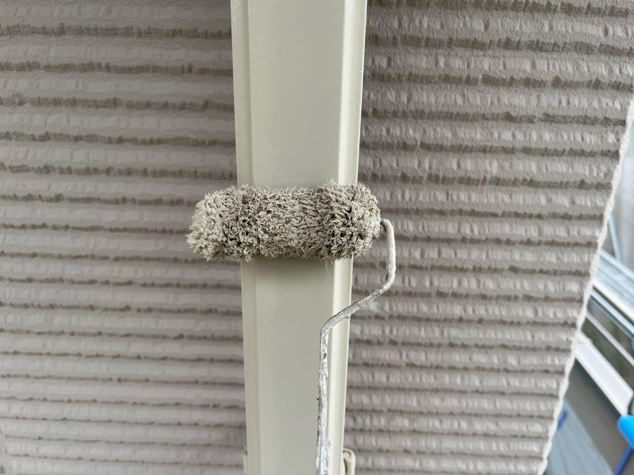 【雨樋塗装】上塗り