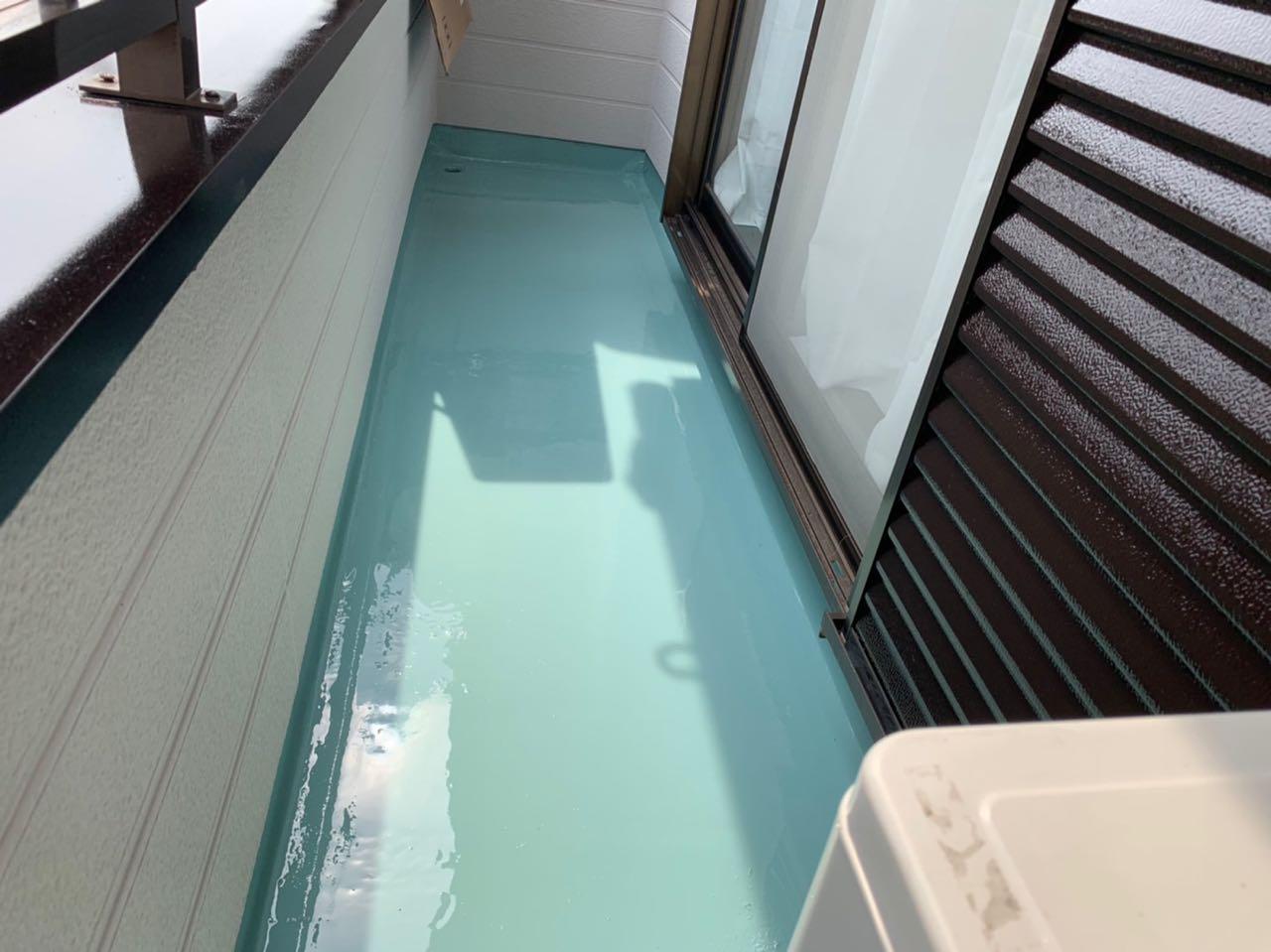 【防水工事】ウレタン防水塗布1回目