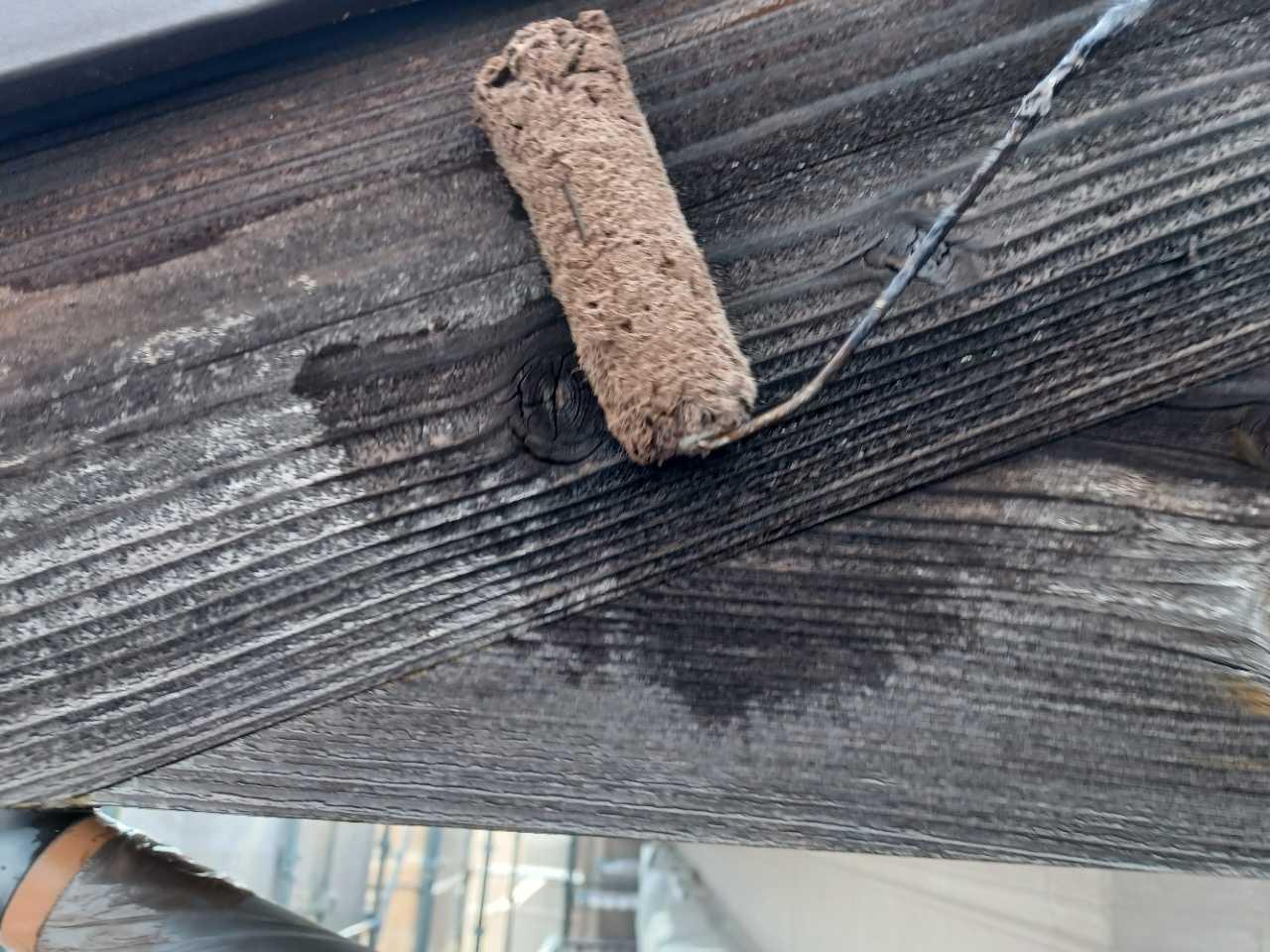 【破風・鼻隠し塗装】下塗り