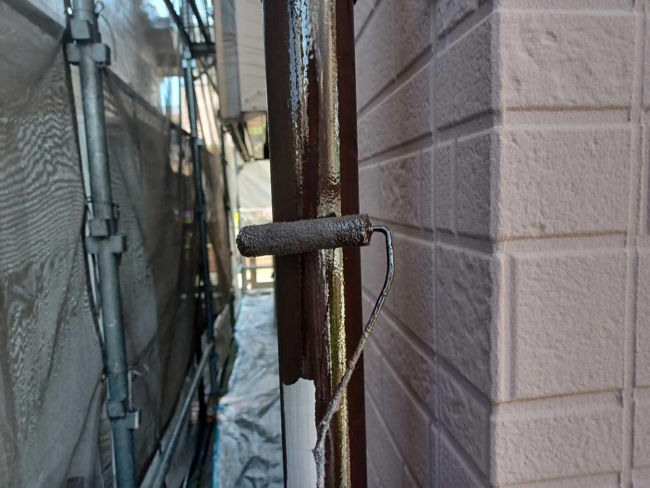 【雨樋塗装】下塗り