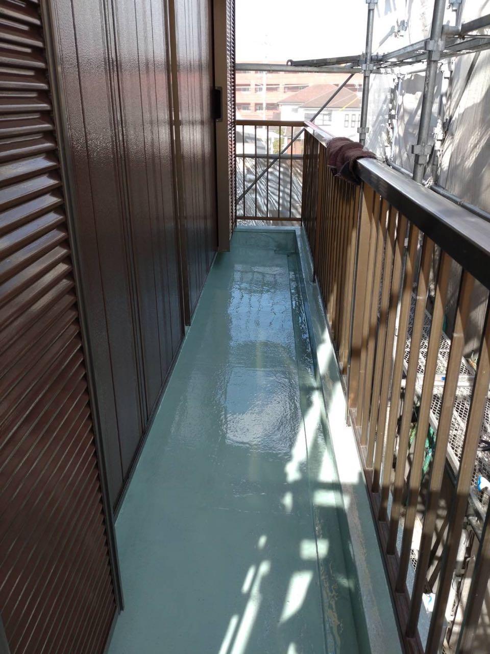 【防水工事】ウレタン防水塗布1回目