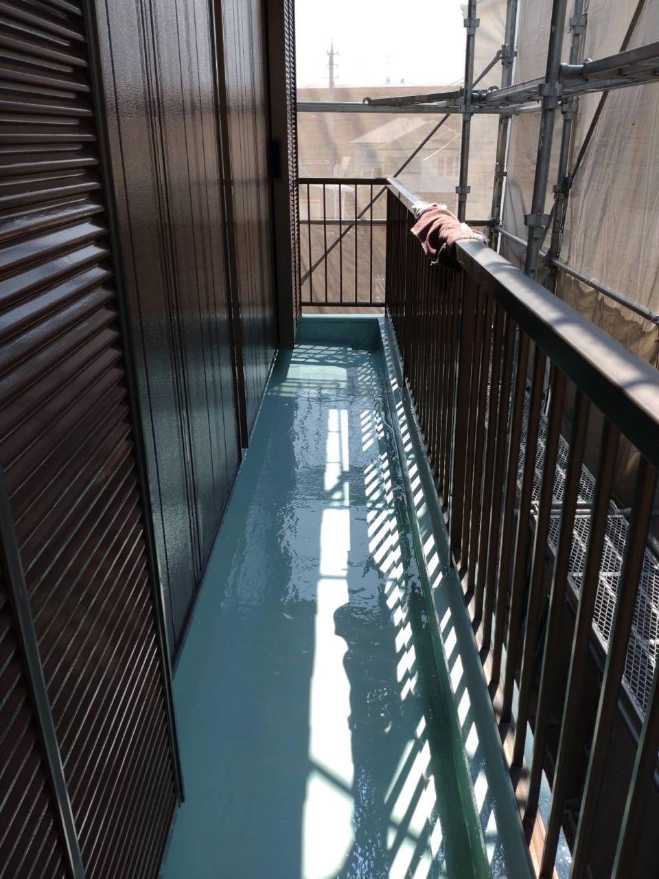 【防水工事】ウレタン防水塗布2回目