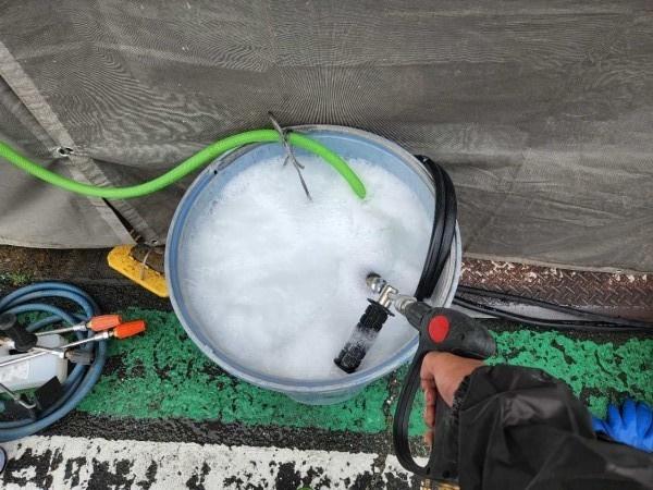 【バイオ洗剤準備】洗浄液攪拌