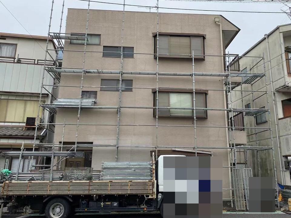 【足場設置工事】設置中