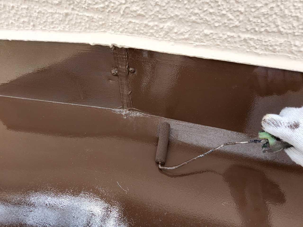 【庇塗装】上塗り